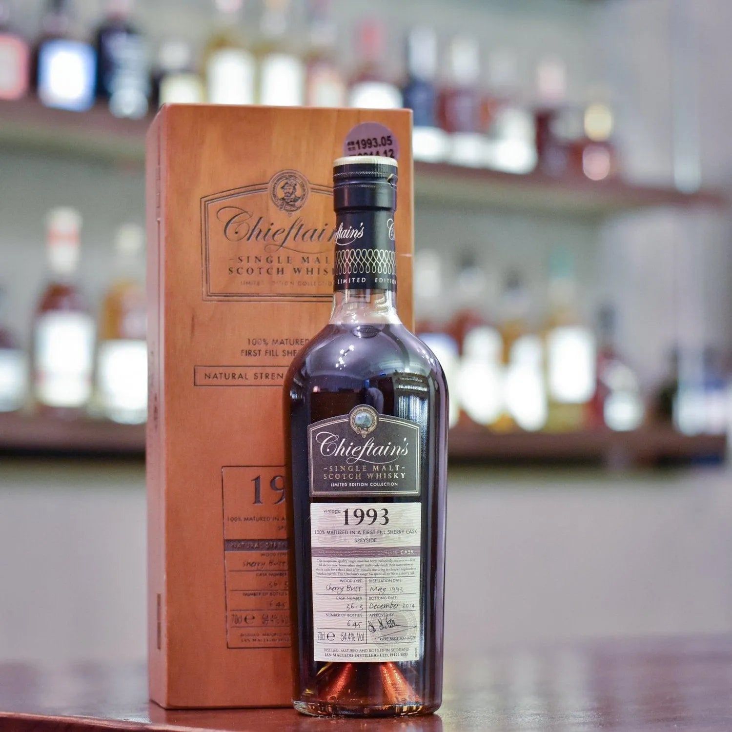 Chieftain's - Speyside 21 Year Old 1993 First-fill Sherry Cask 3613 - The Rare Malt
