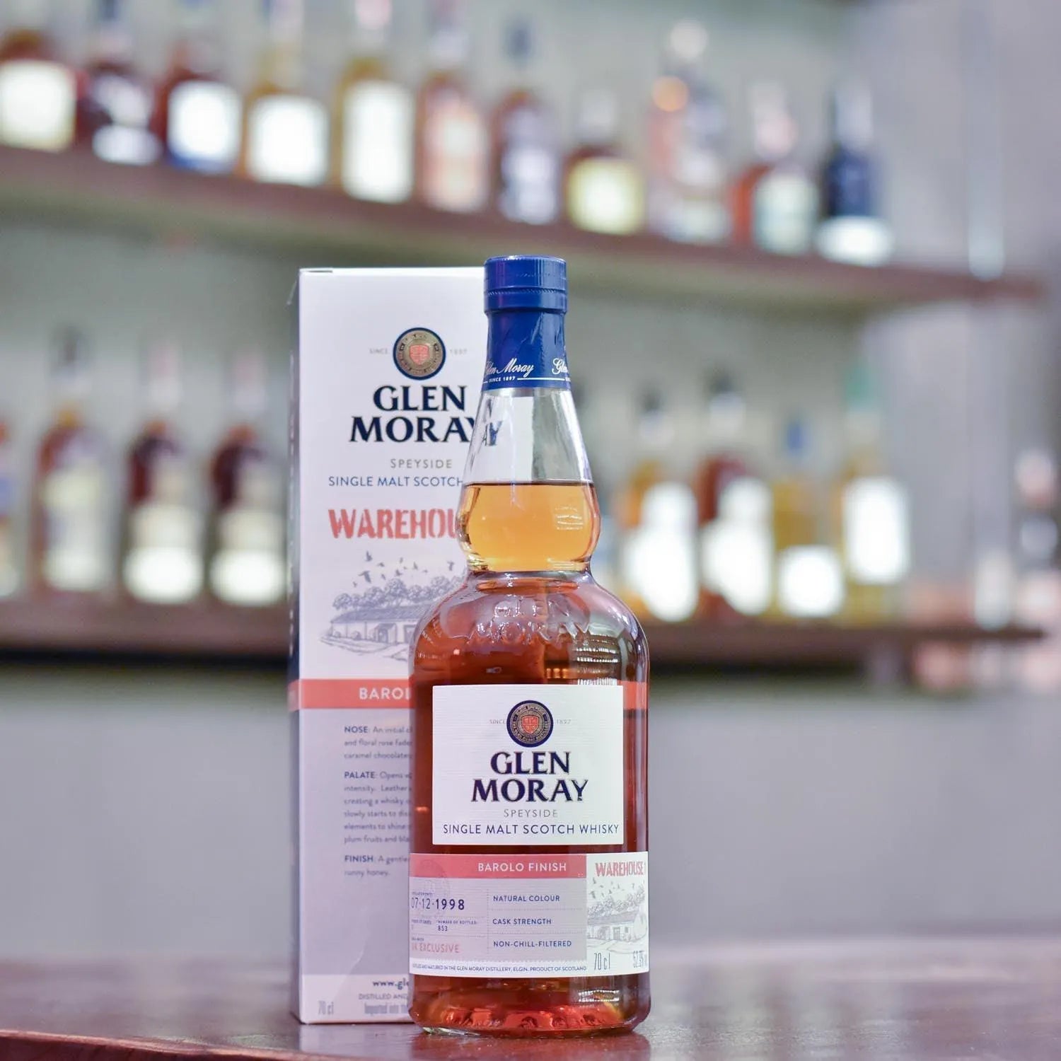 Glen Moray 23 Year Old 1998 Barolo Finish Warehouse 1 UK Exclusive - The Rare Malt