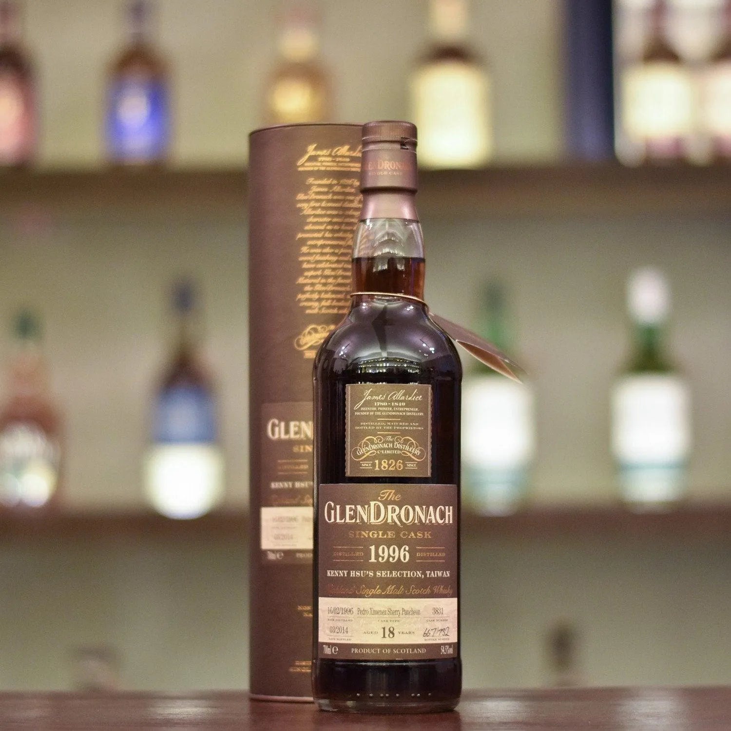 Glendronach 18 Year Old 1996 Kenny Hsu's Selection Cask 3831 - The Rare Malt