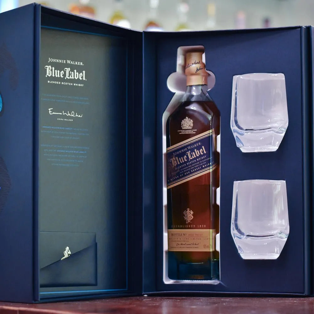 Johnnie Walker Blue Label - Rock Glass Gift Set - The Rare Malt