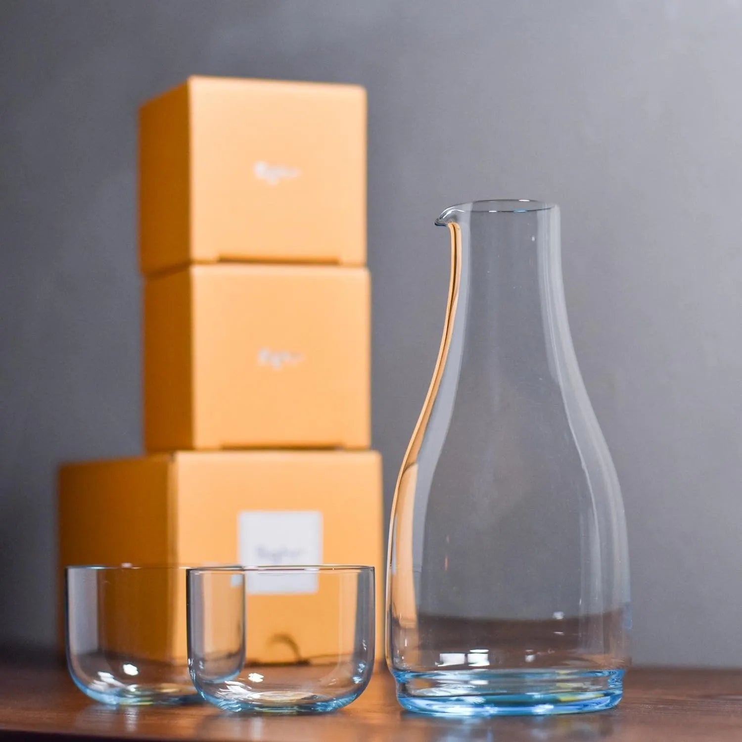菅原工芸硝子 清酒杯 & 德利組合 - Sukebottle - 藍色 - The Rare Malt