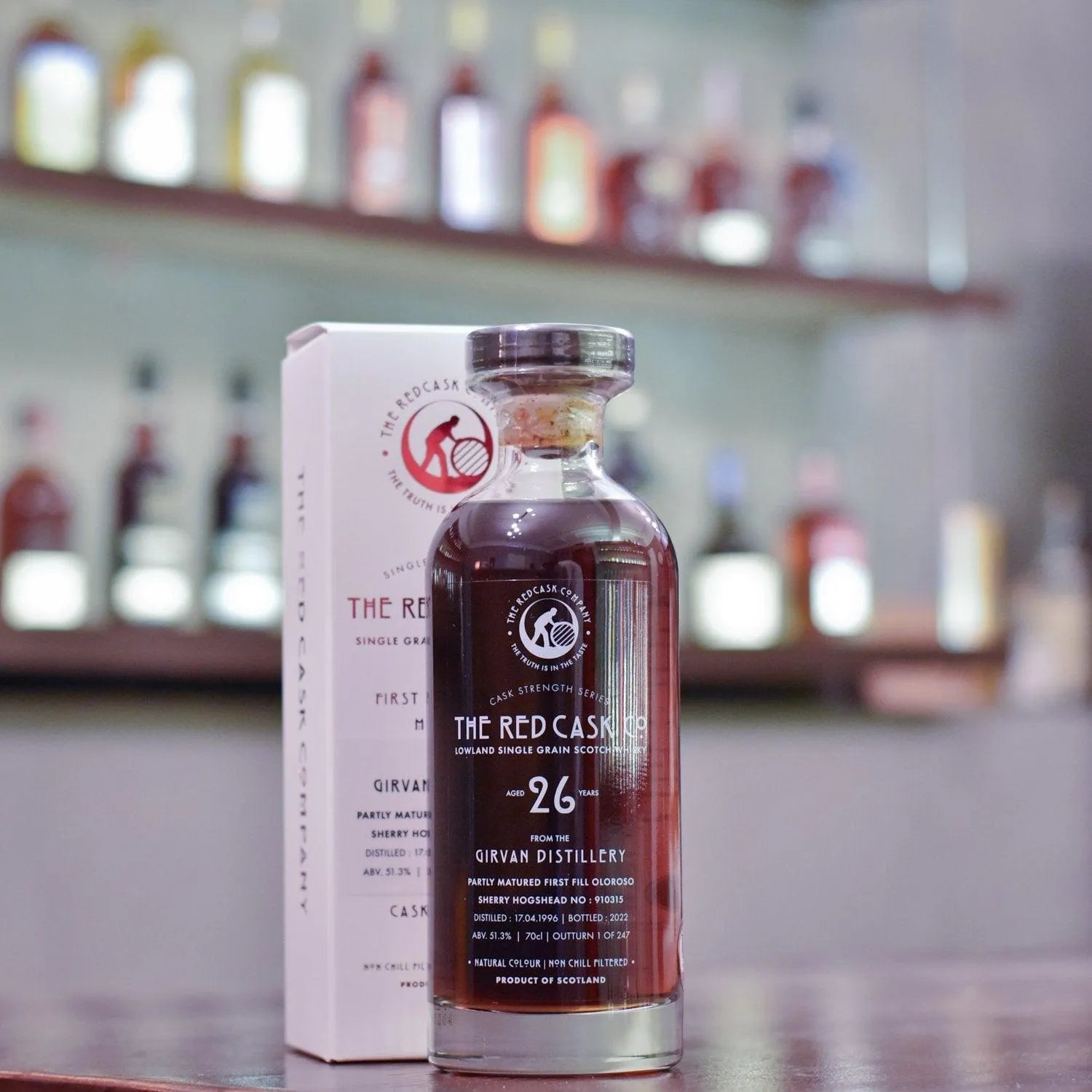The Red Cask Co. - Girvan 26 Year Old 1996 Cask 910315 - The Rare Malt