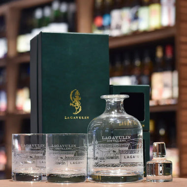 Lagavulin Etched Decanter with 2 Glasses