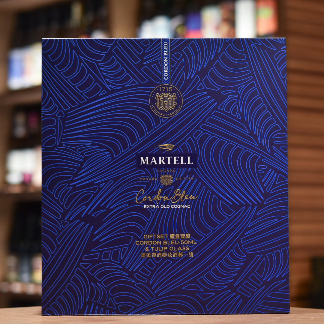 Martell Cordon Bleu Cognac with Miniature & Glass Set