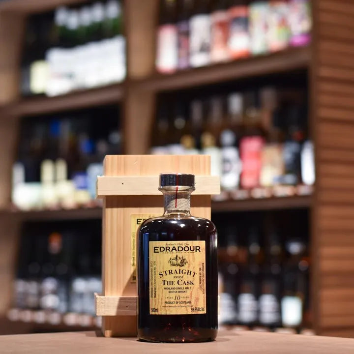 Edradour 10 Year Old 2013 Sherry Butt Cask 476 with Wooden Gift Box - The Rare Malt