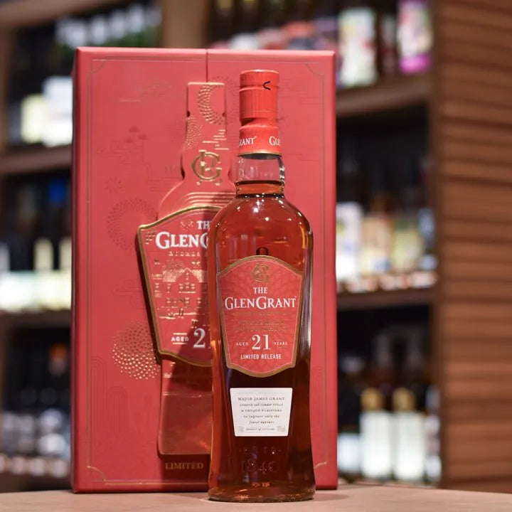 Glen Grant 21 Year Old with Red Gift Box - The Rare Malt
