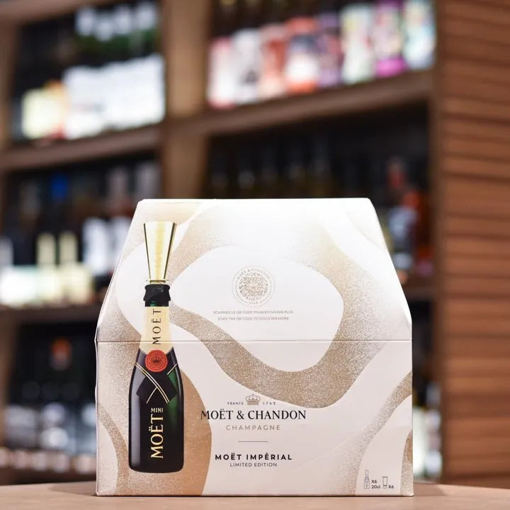 Moet & Chandon Imperial Brut Mini Gift Set – 6x200ml Bottles - The Rare Malt