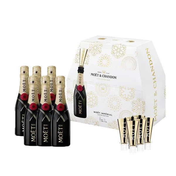 Moet & Chandon Imperial Brut Mini Gift Set – 6x200ml Bottles - The Rare Malt