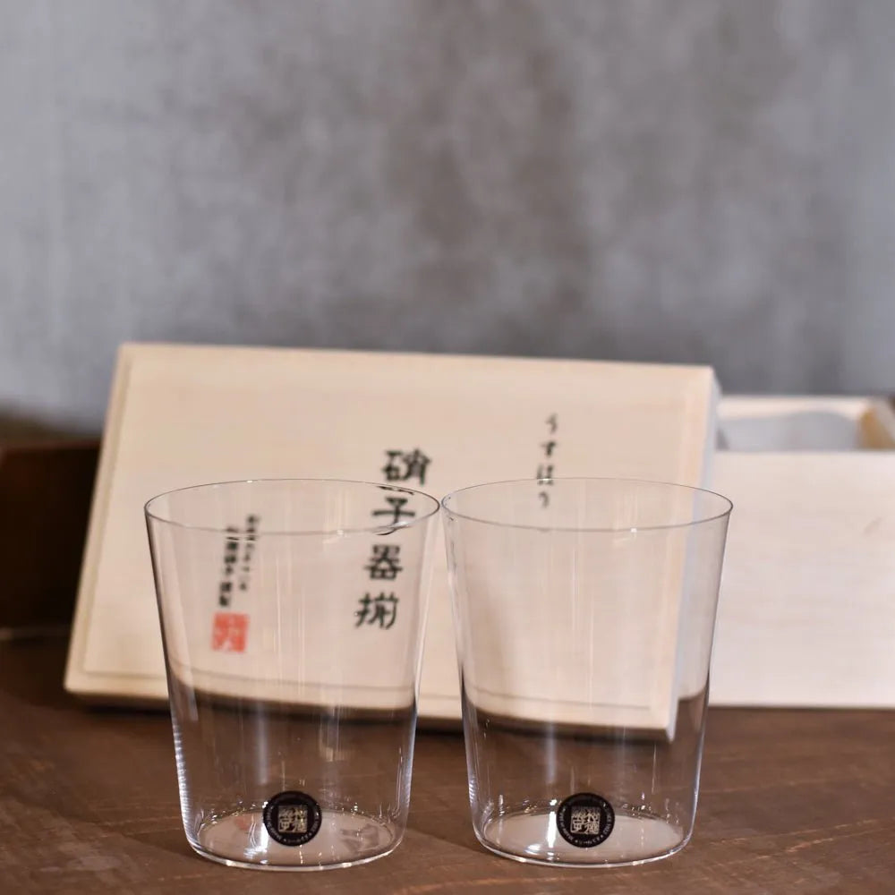 Shotoku Glass Usuhari Thin Tumbler M 260ml – Delicate Japanese Glassware From Japan