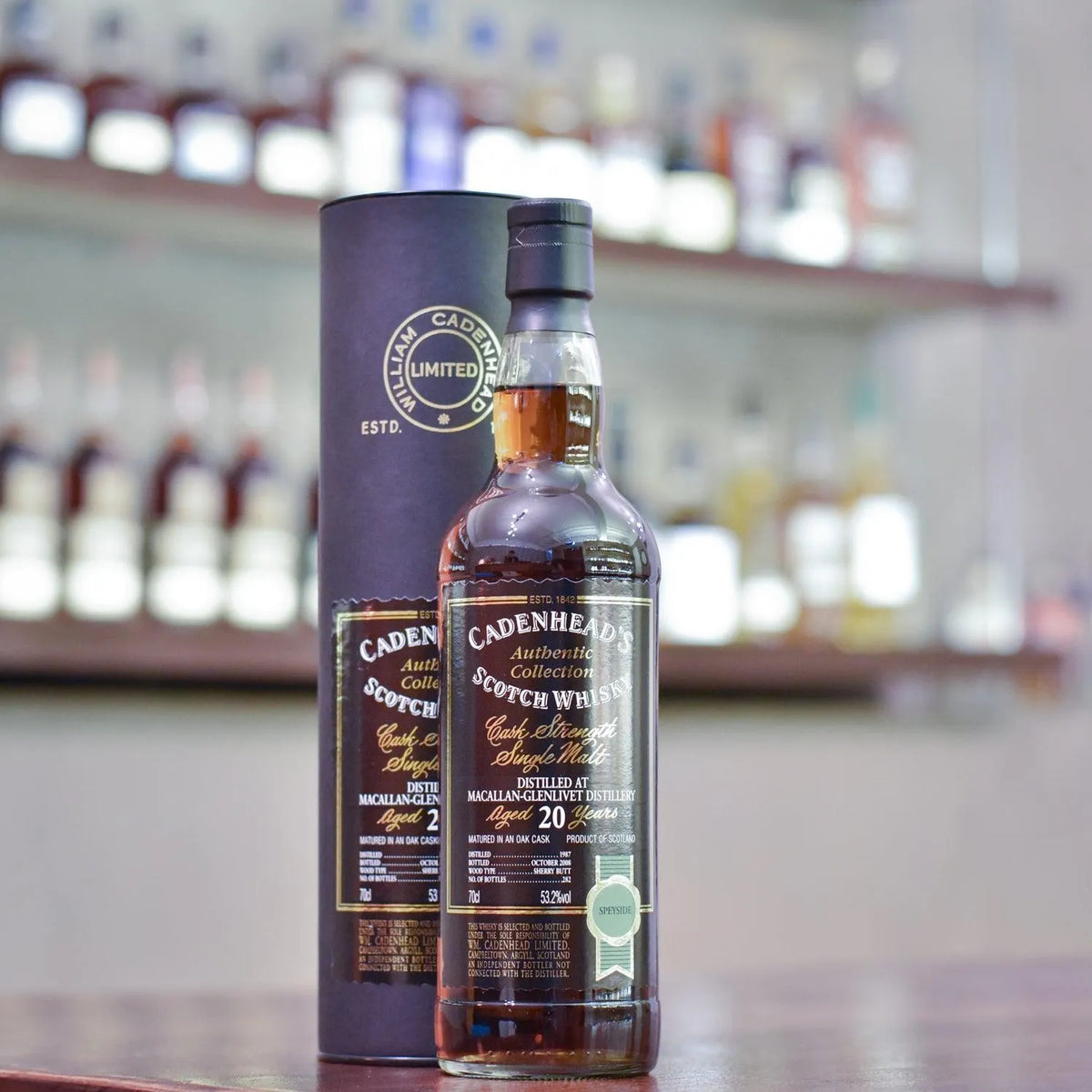 Cadenhead - Macallan 20 Year Old 1987 Authentic Collection Single Sherry Butt - The Rare Malt