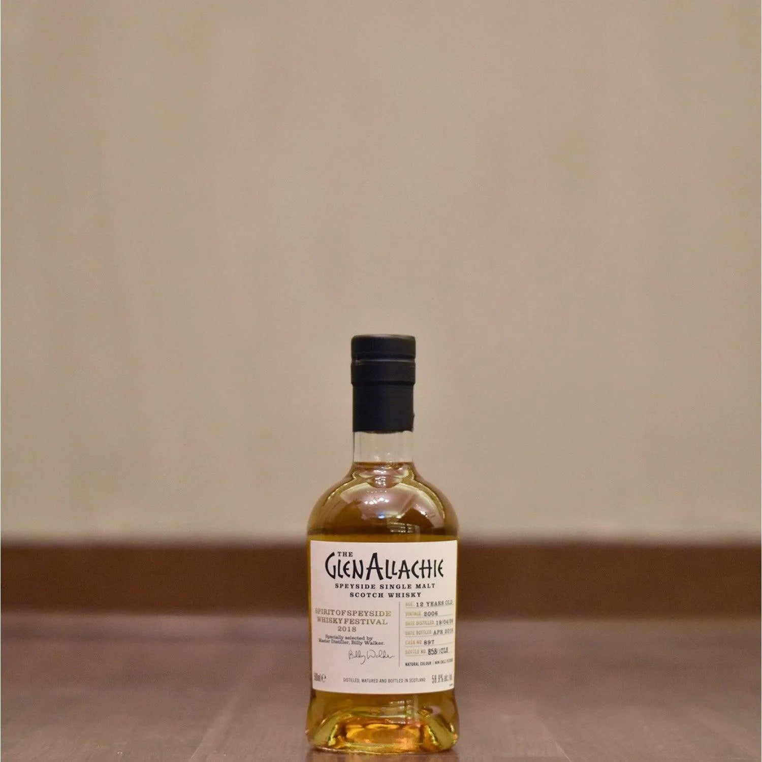 Glenallachie 12 Year Old 2006 Spirit of Speyside Whisky Festival 2018 Cask 897 (With Billy Walker's Signature) - The Rare Malt
