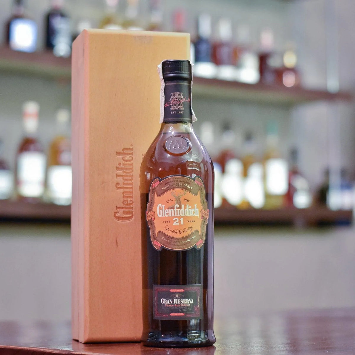 Glenfiddich 21 Year Old Gran Reserva Cuban Rum Finish with Gift Box - The Rare Malt