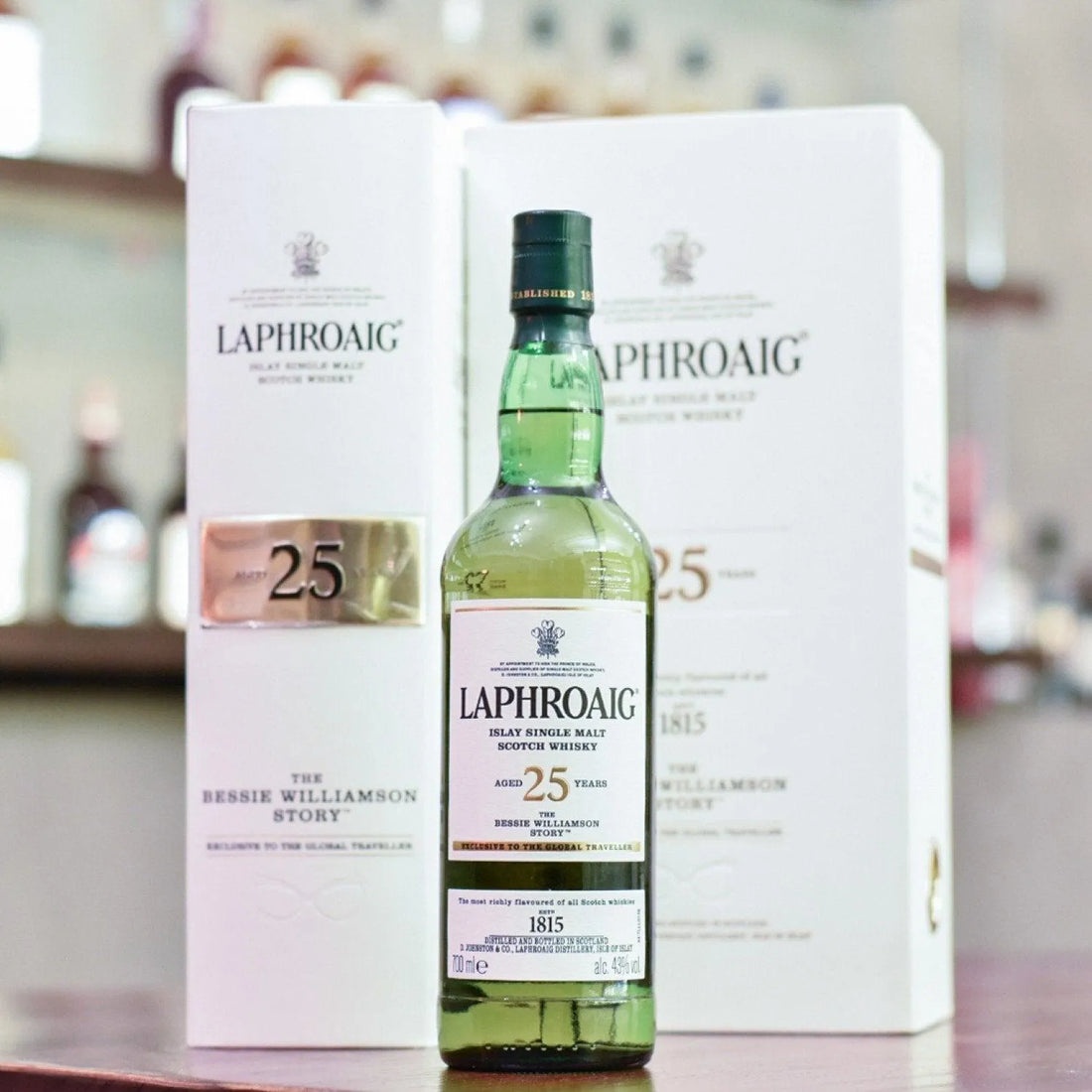 Laphroaig 25 Year Old - The Bessie Williamson Story - The Rare Malt