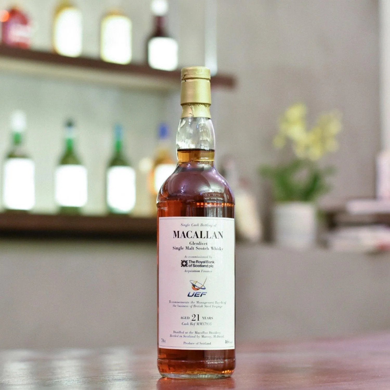 Murray McDavid - Macallan 21 Year Old for RBS and UEF Cask MM17935 - The Rare Malt